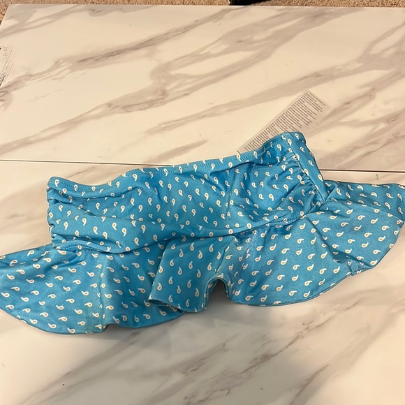 SHANI SHEMER Blue Bandeau Ruffled Swim Top Separates Swimsuit NWT size small - Picture 3 of 10